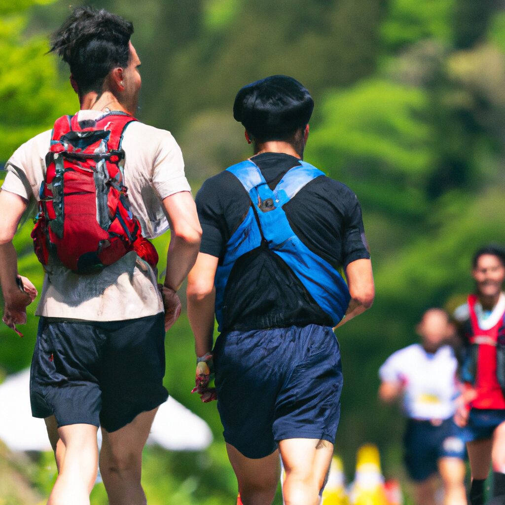 リラックスした格好で河原を歩いている30代日本人男性