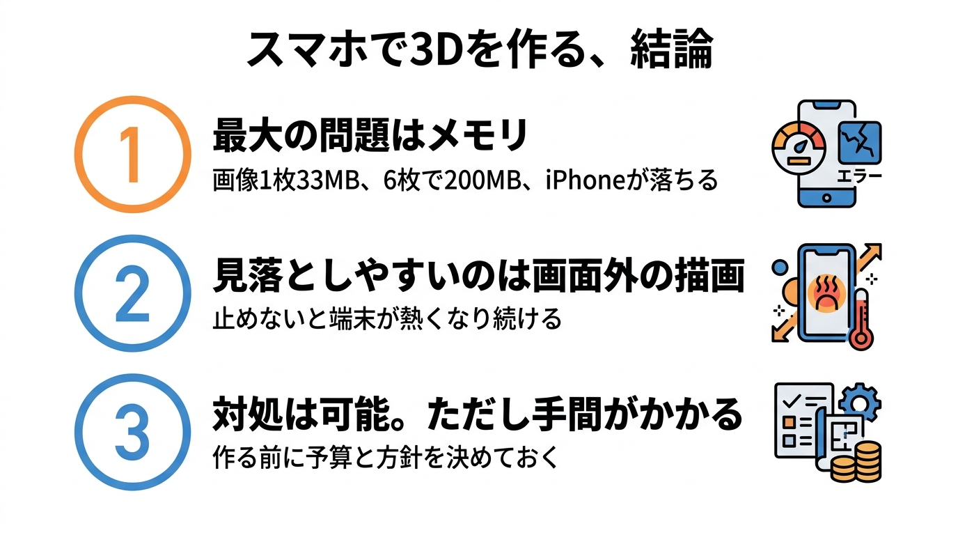 スマホで3Dを作る結論3点