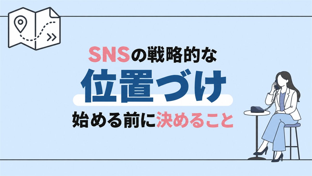 SNSの戦略的な位置づけ 始める前に決めること（ブログ記事のアイキャッチ）