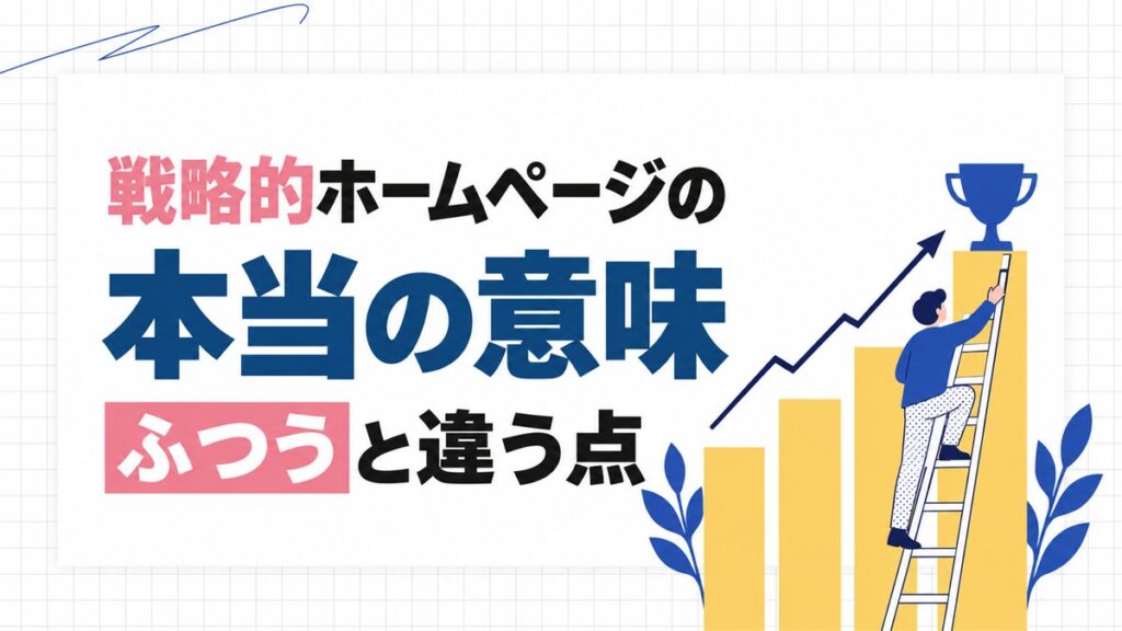 戦略的ホームページの本当の意味 ふつうと違う点