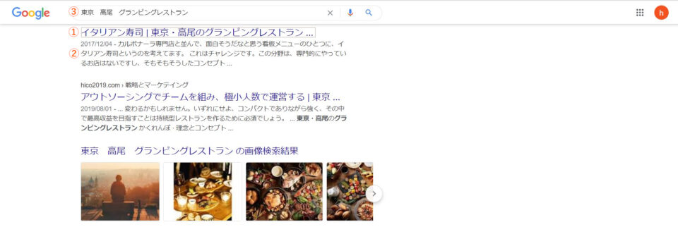 検索結果に表示されるタイトルとディスクリプション