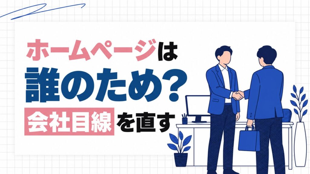ホームページは誰のため？会社目線を直す